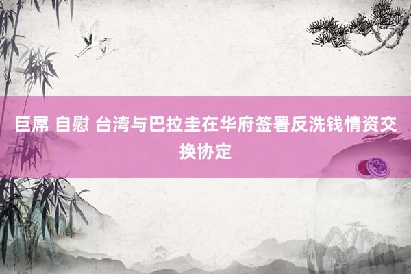 巨屌 自慰 台湾与巴拉圭在华府签署反洗钱情资交换协定